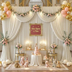 10ft x 15ft Beige Backdrop Curtains, 2 Panels 15FT Long Drapes for Backdrop - Image 4