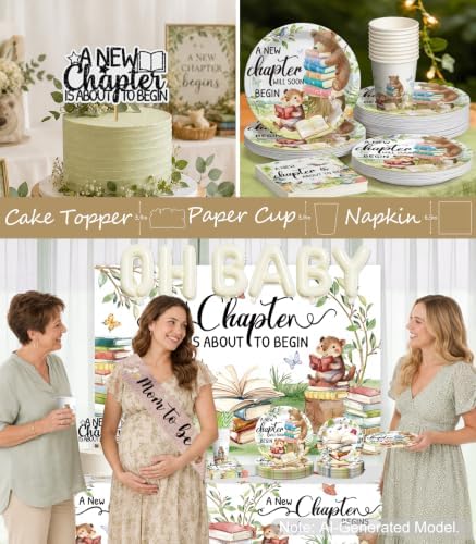 297PCS Cocomigo Green A New Chapter Begins Baby Shower Kit, 25 Guests - Image 5