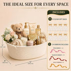 8 Packs Gift Baskets Empty, Small Woven Basket for Gifts,8 Bag & 24 Ribbons - Image 2