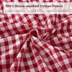 Red White Gingham Ruffle Tablecloth Square 60"x60" - Image 6