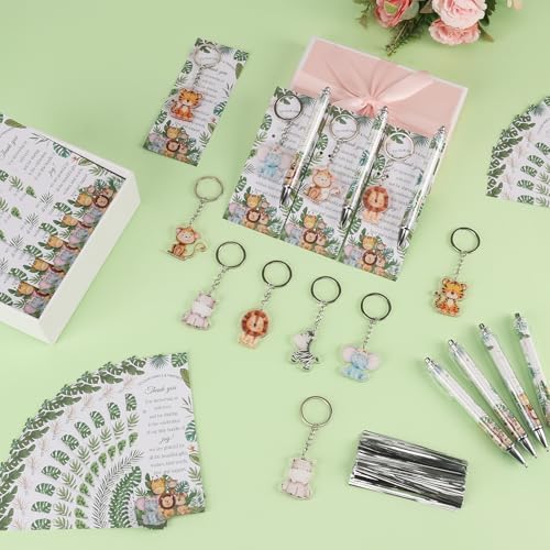 145Pcs Safari Baby Shower Favors Jungle Animals Ballpoint Pens - Image 4