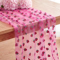 12 Pcs 29x70 Inch Strawberry Shiny Glitter Tulle Table Runner, Magenta Lace Strawberry Tablecloth for Cake Birthday Party Wedding Baby Shower Christmas Decorations by ACRNIGHEET
