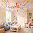 Gleebixi Pastel Birthday Decorations Kit with Paper Chain Garland - Image 6