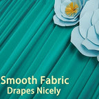 10ft x 10ft Wrinkle Free Turquoise Backdrop Curtains for Parties, Polyester Photo Backdrop Drapes 2 Panels 5x10ft for Wedding Mermaid Birthday Photography Background Party Backdrop - Image 4