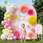 Alecono 9 Pcs Giant Paper Flowers Decorations for Wall (24", 20", 14") - Image 7