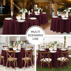 Fitable 8 Pack Burgundy Tablecloths 120 Inch Round for 48"-96" Tables - Image 6