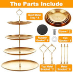 QTLCOHD 2 Pcs 4 Tier Stainless Steel Cupcake Stand - Image 6
