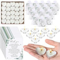 Threlaco 200 Sets Wedding Favors for Guests Bulk Mini Heart Shaped Candles Wedding Party Favors for Guests with Thank You Cards and Organza Bags Bridal Shower Party Souvenir Candle Gifts by Threlaco