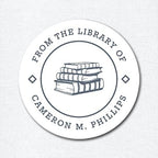 Personalized Book Labels, From the Library of Stickers, Set of 90 stickers 1.5 inch round, Book Stickers - Image 4