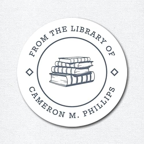 Personalized Book Labels, From the Library of Stickers, Set of 90 stickers 1.5 inch round, Book Stickers - Image 4
