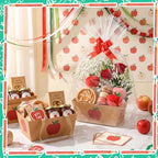 Funnymoom 24 Sets Apple Kraft Gift Baskets with Bags and Bows - Image 6