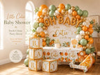 A Little Cutie Is on the Way Baby Shower Decorations,Fruit Orange Baby Shower Supplies Kit with Balloon Garland Arch, Backdrop, Little Cutie Baby Shower Decor Set for Citrus Gender Neutral Baby Shower - Image 2