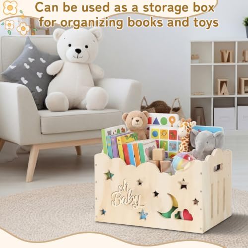 Macaron, Wooden Baby Shower Crate Closet,Hollow - Image 7