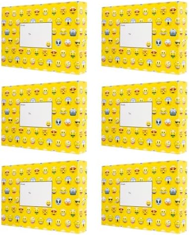 Decorative Shipping Boxes Decorated Gift Boxes For Mailing Birthday Gifts & Holiday Presents, 6 Pack of Everyday Shipping Boxes, Multiple Sizes and Designs, Social Faces, Large - Image 2