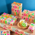 WRAPAHOLIC Jumbo Birthday Wrapping Paper Roll - 30 Inch x 100 Feet Jumbo Roll Colorful Happy Birthday Wrapping Paper for Girls Boys Kids, Baby Shower, Party - Image 7