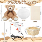 Sosation 6 Sets Hot Air Balloon with Bear Stick Glue Gun, White - Image 2