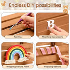 Suzile Baby Shower Crate Wooden Closet Baby Basket Gift,Claybank - Image 5