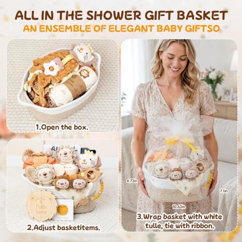 Baby Boy Gift Basket, 21-Piece Newborn Boy Shower Gift, Bath & Grooming - Image 4
