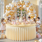 Champagne Tulle Tablecloths 60 Inch Spandex Table Cloths for Round Tables - Image 4