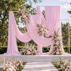 10 ft x 50 ft Baby Pink Backdrop Curtains for Parties, Wrinkle Free Light Pink Photography Backdrop Drapes for Wedding Grils Birthday Baby Shower Bridal Shower Party by Outpain