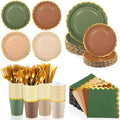 Kochorie 336PCS Woodland Disposable Dinnerware Set Serves 48 Guests by Kochorie