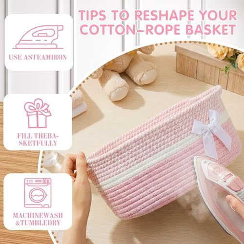 Colingmill 3 Pack Small Empty Gift Baskets, Pastel - Image 4