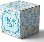 Paper Box - Mini Favor Box For Baby Shower 4x4x4 Inches Paper Gift Boxes, Candy Paper Box For Party Favors, Baby Shower Blue Baby Cot,Boy Theme- Pack Of 20 by Inkdotpot
