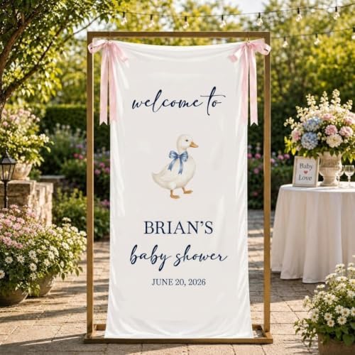 Custom Name Baby Shower Fabric Welcome Sign #4 - Image 2