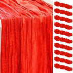 10 Pack Red Cheesecloth Table Runner 35x120 Inch 10Ft Rustic Gauze Cheese Cloth Table Runner Sheer Cheesecloth Table Runners for Wedding Party Bridal Shower Decoration by SuBleer