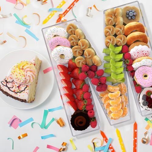13.8" Extra Large Acrylic Letter Charcuterie Board Box, Reusable Fillable Letter Cake Candy Dish Display Serving Tray for Birthday Anniversary Party Decoration (M) - Image 4