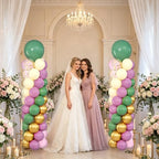 Dusty Green Purple Pink Balloons Stand Column Kits 2 Sets for Floor - Image 6