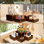 8-Pack Pine Wood Buffet Risers, Multi-Size Nesting Cube Food Display Stands - Image 4
