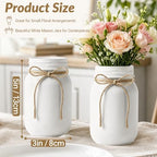 6 PCS 16oz Glass Mason Jars Flower Vases for Centerpieces, White - Image 2