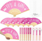 Threehoney 25 Sets Shower Party Favor for Guests Gift Fans, Pink by Threehoney