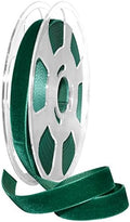 Morex Ribbon Nylon, 5/8 inch by 11 Yards, Emerald, Item 01215/10-456 Nylvalour Velvet Ribbon, 5/8" x 11 yd, by MorexRibbon