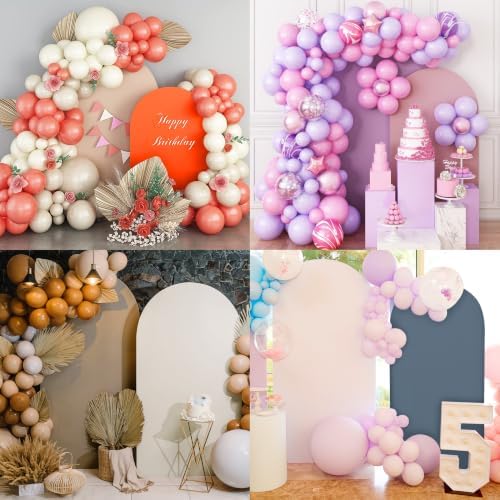 Set of 2 Wedding Arch Cover Stretchy Spandex Fabric Backdrop for Arch Stand - Image 4