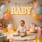 Pooqla Baby Shower Decorations, Marquee Letter Lights for Gender Reveal - Image 6