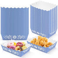 100pcs Blue Cielito Lindo Party Decoration Mexican Paper Food Boat Trays Platos De Barro Mexicanos Disposable Scalloped Mexican Snack Trays For Cinco De Mayo Wedding Baby Shower Party by STRANTHOTHER