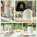 OurWarm White Arched Wedding Card Boxes for Reception, Acrylic Card Box with Writable Green Standee & Erasable Pen, Large Cards Box for Wedding Reception Party Birthday Graduation Baby Shower Decor - Image 6