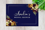 Andaz Press Custom Personalized Disposable Paper Placemats, 12 x 18 Inch, Set of 25, Custom Bridal Shower Navy Blue Floral, Tableware, Dining, Tabletop, Table Setting for Bridal Shower - Image 4