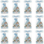 Keepsake Figurine 12 pcs Baby Boy Sleeping In Basket with Ballons | Awesome Decorations or Party Favors | for Pregnancy Announcements, Gender Reveals, Birthday and Special Celebrations - Image 3