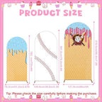 3 Pcs Baseball Ice Cream Arch Backdrop Ice Cream Drip Baseball Party Decor - Image 2