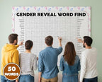 Gender Reveal Word Find, Baby Shower Giant Crossword Poster Puzzle, Large Gathering Activity, Minimalist Wall Decor, Multiple Sizes (42 x 56 inches) - Image 4
