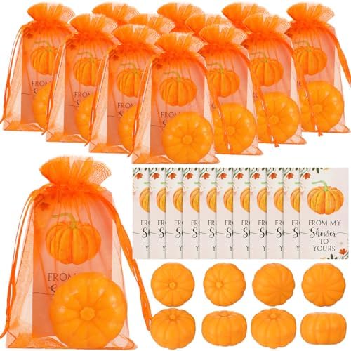 50 Set Pumpkin Soap Favors Thanksgiving Fall Bridal Shower Wedding Pumpkin Baby Shower Favor 50 Pumpkin Soap 50 Thanks Cards 50 Organza Bags Gender Reveal Gift Keepsake for Fall Party Guest by Heigble