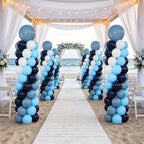 Dusty Blue Balloons Column Kits Stand for Floor 2 Sets Balloon Tower - Image 2