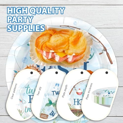 96Pcs Two Less Fish in the Sea Party Supplies for Bridal Shower, Serves 24 - Image 6