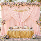 20x10ft Pale Pink Backdrop Curtains for Wedding Parties Wrinkle Free Photo Backdrop Drapes for Photography Birthday Baby Shower Soft Fabric Party Backgournd for Photoshoot 5x10ft, 4 Panels - Image 7