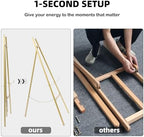 GRENTY 2 Pack Gold Easel Stand for Wedding Signs – No Assembly Needed, Heavy Duty Metal Display Stand for Art, Welcome Signs, Posters, Pictures, Paintings, and Floor Décor - Image 5
