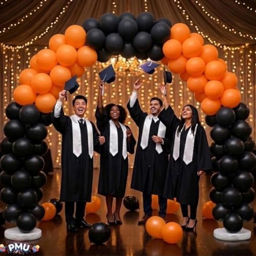 PMU DIY Professional Balloon Arch Deluxe Kit (Halloween Orange and Black) Balloon Garland for Party Decoration, Decoration Kit for Birthday Party, Wedding, Graduation, Baby Shower (41690-61646) Pkg/1 - Image 4