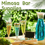 Mumufy 82 Pcs Mimosa Bar Supplies Carafes Flutes, Stylish, Colorful - Image 5